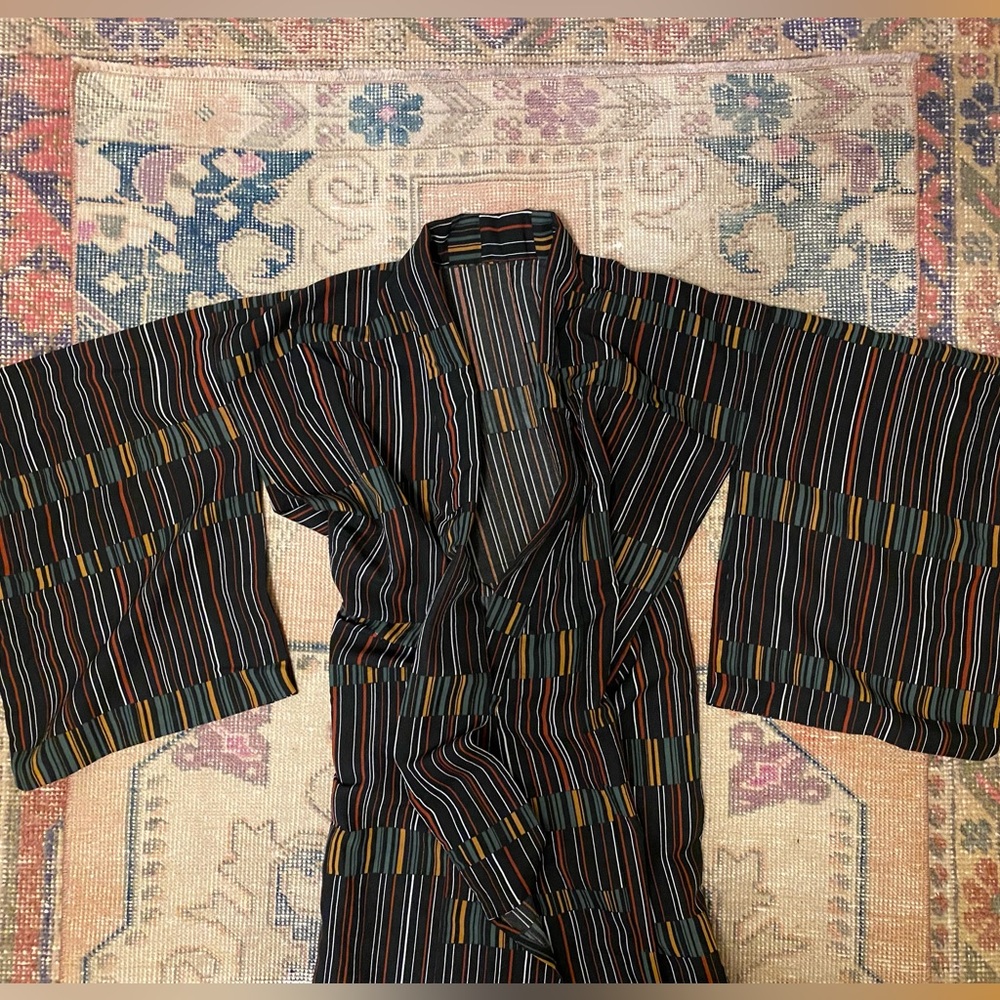 Striped Kimono Robe - Picture 6 of 7
